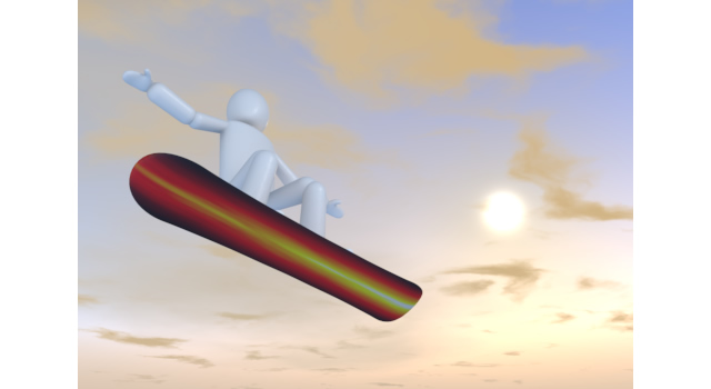 雪山を滑る - 運動/大会/競技/勝つ/負ける/クリップアート/フリー/スポーツ変化 / スポーツ競技 / 近未来的 / 予測