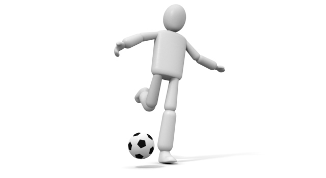 ボールを蹴る - 運動/大会/競技/勝つ/負ける/クリップアート/フリー/スポーツ男性 / 陸上選手 / 耐久力 / 動き / 横顔