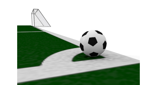 コーナーキック - 運動/大会/競技/勝つ/負ける/クリップアート/フリー/スポーツ横位置 / 並んでいる / カラフル / スポーツユニフォーム / 幸福 / 朗らか / 活動 / 空