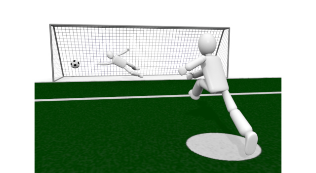 ゴールを決める - 運動/大会/競技/勝つ/負ける/クリップアート/フリー/スポーツ人体 / 人物 / 黄色 / 競争 / スポーツ競技 / 短距離走 / 余暇 / 健康体