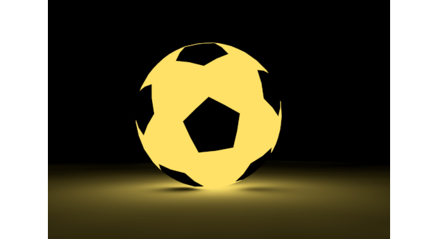 黄色に輝くボール - 運動/大会/競技/勝つ/負ける/クリップアート/フリー/スポーツ選手 / カットアウト / アイコン / ベクター画像 / サッカー