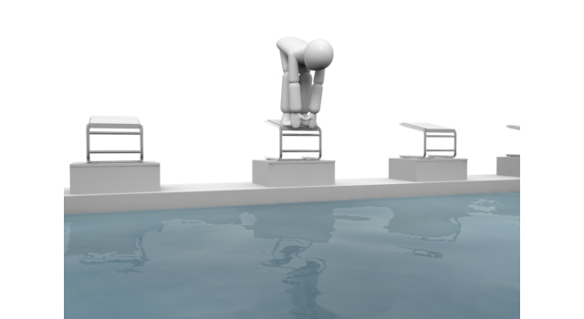 飛び込み台 - 運動/大会/競技/勝つ/負ける/クリップアート/フリー/スポーツ走る / スポーツマン / スポーツイベント / スポーツ競技 / ドリブル / 得点打
