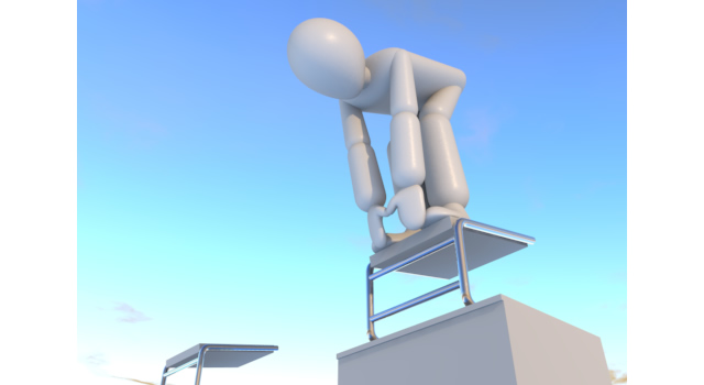 一人で練習 - 運動/大会/競技/勝つ/負ける/クリップアート/フリー/スポーツ選手権