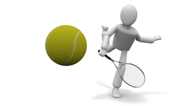 スマッシュを打つ - 運動/大会/競技/勝つ/負ける/クリップアート/フリー/スポーツポスター / シルエット / カットアウト / コンピュータグラフィックス