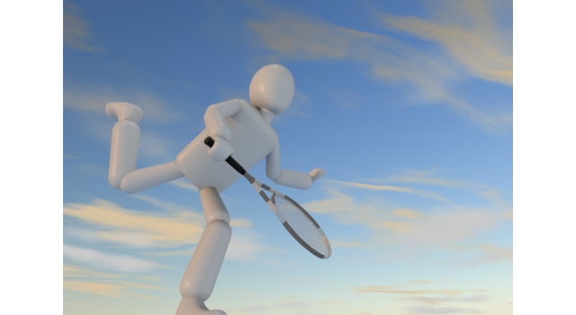 テニス選手 - 運動/大会/競技/勝つ/負ける/クリップアート/フリー/スポーツ男性 / 陸上選手 / 耐久力 / 動き / 横顔