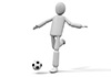 サッカーシュート - スポーツ｜選手・競技｜イラスト無料 - 