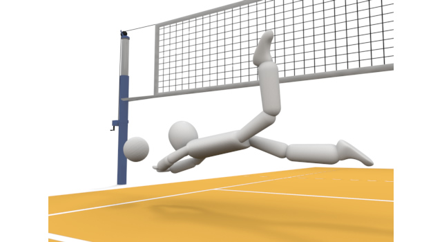バレーボール守備 - 運動/大会/競技/勝つ/負ける/クリップアート/フリー/スポーツペダル / 大人 / 活動 / 画像編集 / 人体部位 / アクティブライフスタイル