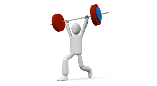 重量挙げ - 運動/大会/競技/勝つ/負ける/クリップアート/フリー/スポーツジャケット / 日の出 / 日常から抜け出す
