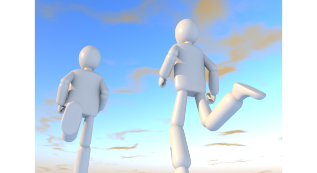 競い合うランナー - 運動/大会/競技/勝つ/負ける/クリップアート/フリー/スポーツスポーツトレーニング / スクエア / 競技場 / コンセプト / ライフスタイル