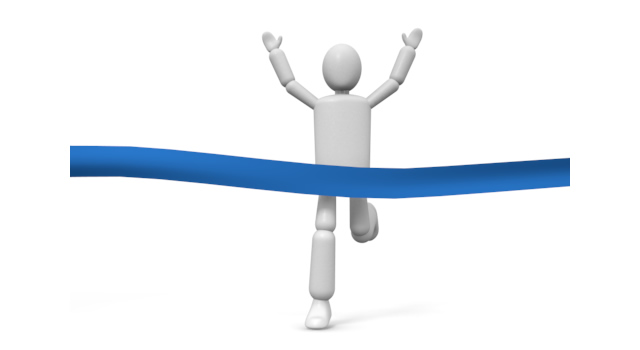 勝利のランナー - 運動/大会/競技/勝つ/負ける/クリップアート/フリー/スポーツウェットスーツ / 影 / 男性のみ / 逆光 / 人物 / 全景 / 大人 / 水