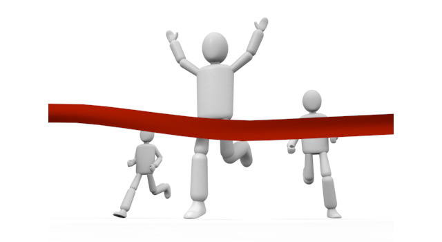 ライバルに勝つ - 運動/大会/競技/勝つ/負ける/クリップアート/フリー/スポーツ競争 / スポーツチーム / スポーツ競技 / 動き / 走る / レース / トラック競技