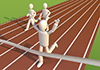 ライバルに勝つ - スポーツ｜選手・競技｜イラスト無料 - 