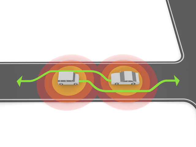 自動運転 | 交通規則 | 幅が狭い道 - テクノロジー / 技術開発 / 写真 / 3D / 科学 / イラスト / フォト / 無料 / 機械