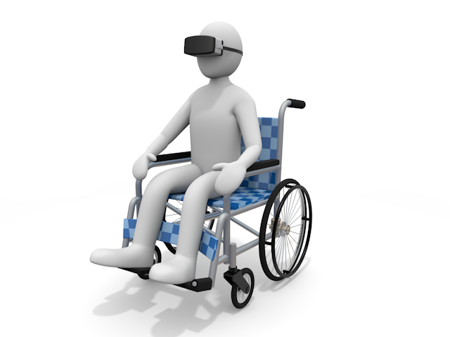 VR | 車イス | ゴーグル - テクノロジー / 技術開発 / 写真 / 3D / 科学 / イラスト / フォト / 無料 / 機械