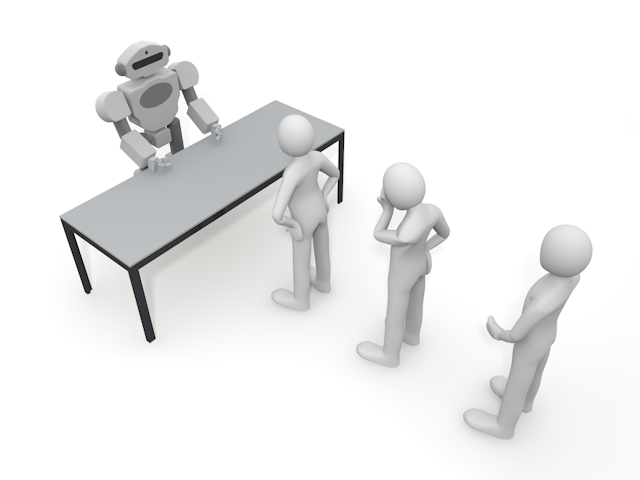 順番待ち｜受付がロボット｜機械が担当 - テクノロジー / 技術開発 / 写真 / 3D / 科学 / イラスト / フォト / 無料 / 機械