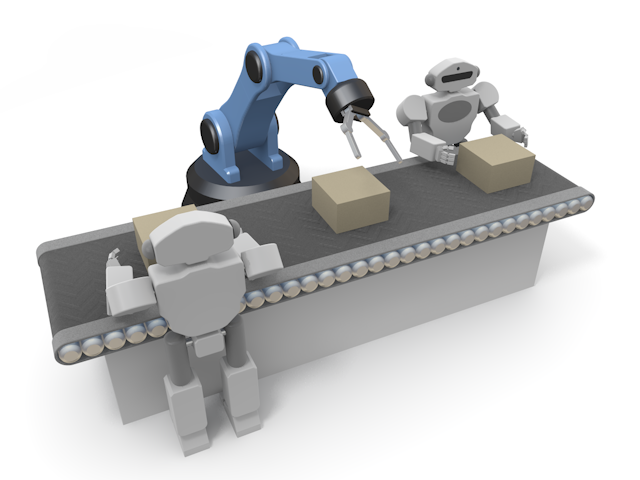 文句を言わないロボット作業員｜働く機械 - テクノロジー / 技術開発 / 写真 / 3D / 科学 / イラスト / フォト / 無料 / 機械