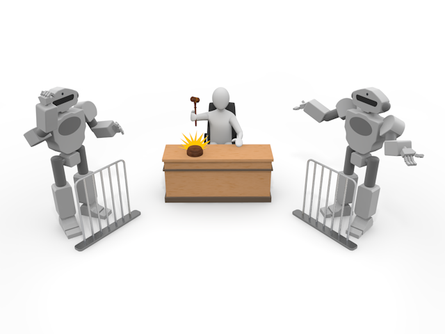 ロボット同士が裁判を起こす｜判決が下る - テクノロジー / 技術開発 / 写真 / 3D / 科学 / イラスト / フォト / 無料 / 機械