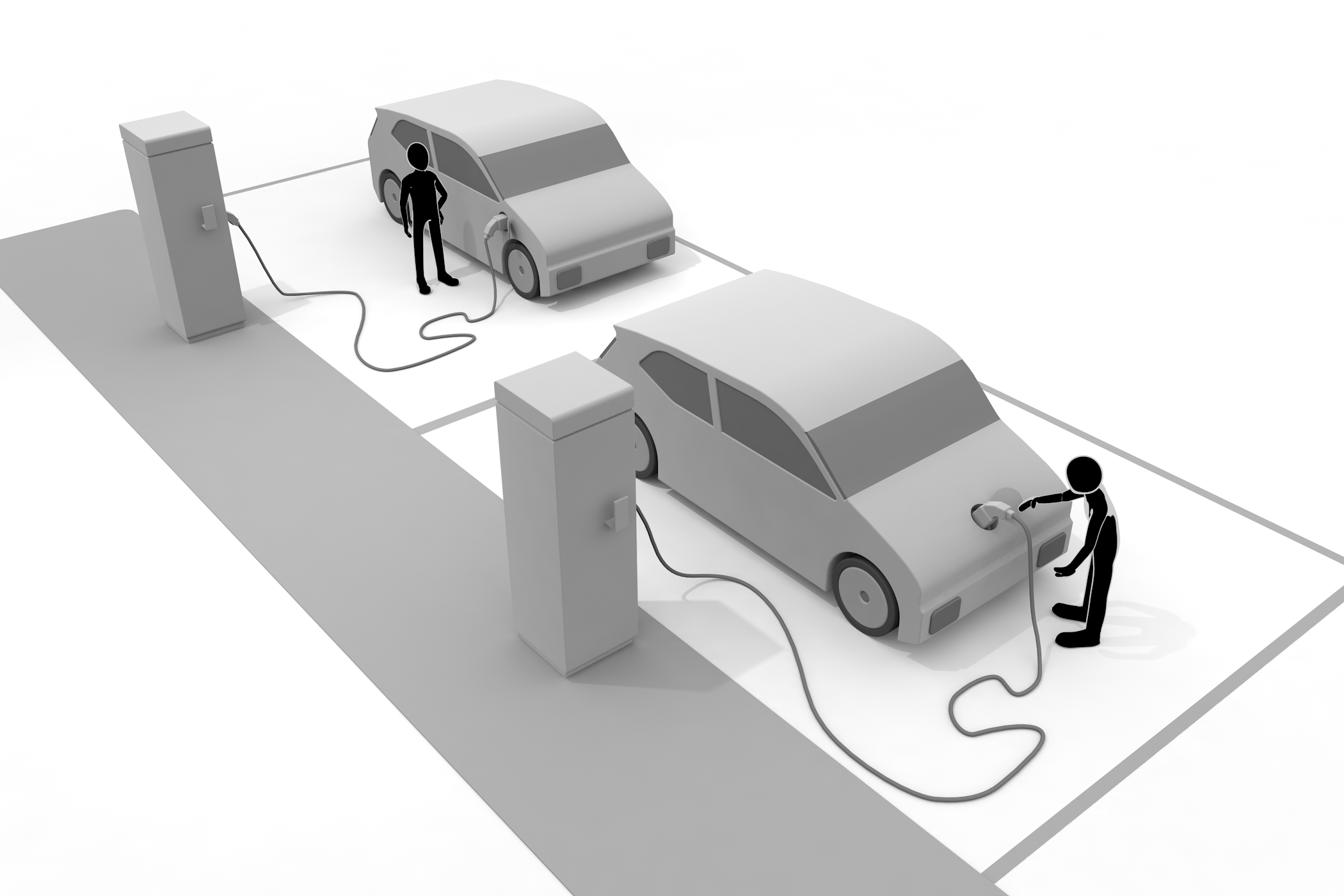 白バック / コピースペース / 素材 / 交通 - イラスト/3Dレンダリング/フリー素材/商用使用OK