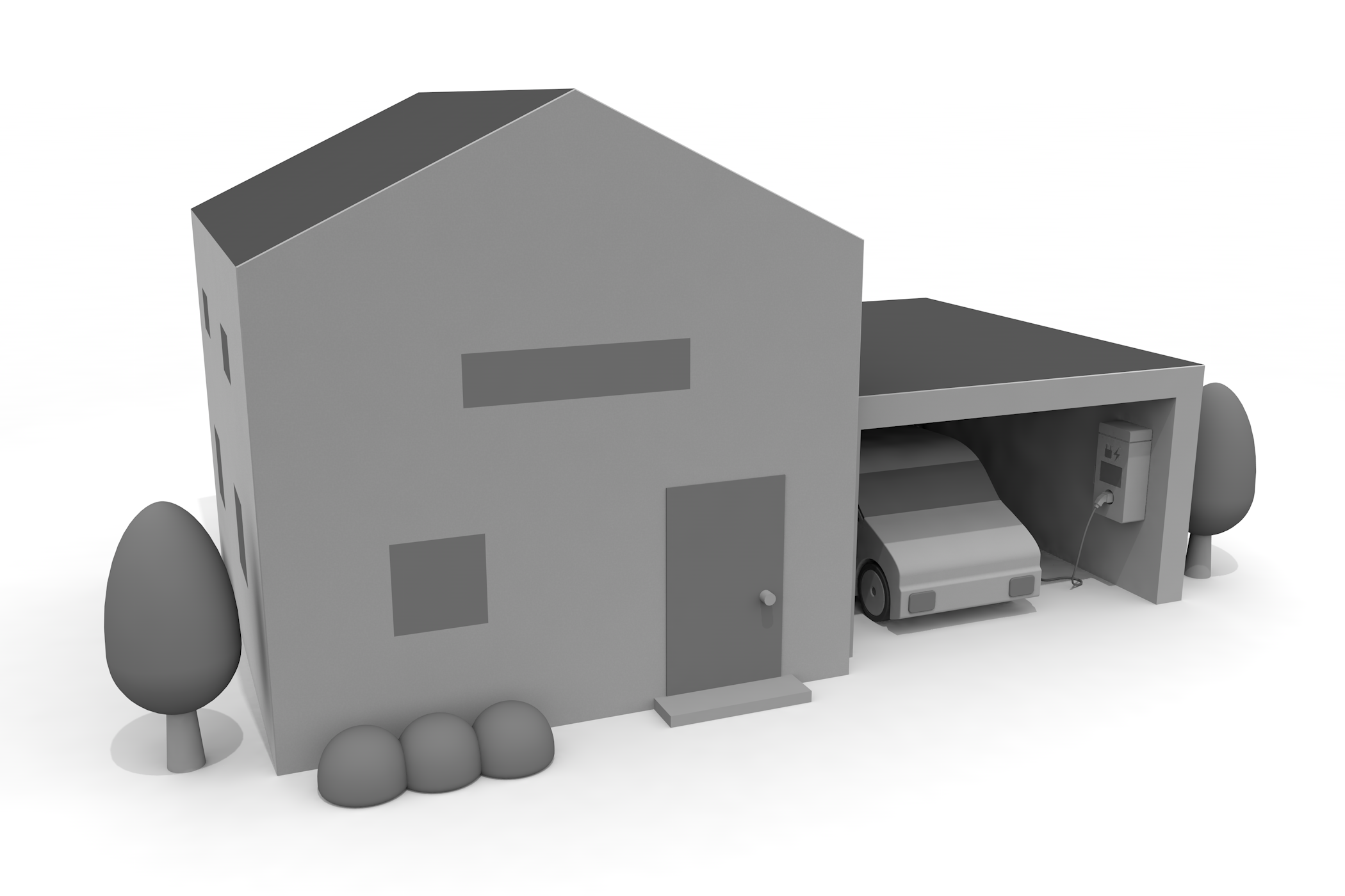 アイソメ / アイソメトリック / 3Dレンダリング/俯瞰図/斜めからの視点 - イラスト/3Dレンダリング/フリー素材/商用使用OK