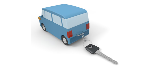 車｜鍵｜安全運転 - 運転/あおり/ハンドル/ドライバー/危険/事故/イラスト/3Dレンダリング