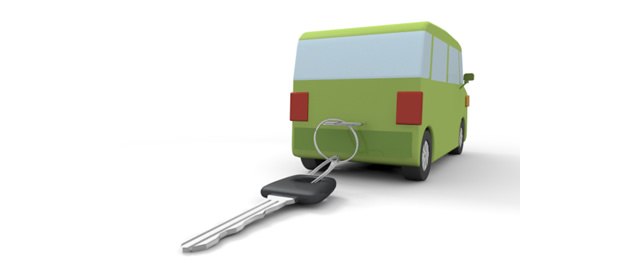 車のキー｜自動車 - 運転/あおり/ハンドル/ドライバー/危険/事故/イラスト/3Dレンダリング