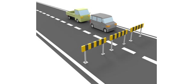 禁止｜車両進入 - 運転/あおり/ハンドル/ドライバー/危険/事故/イラスト/3Dレンダリング