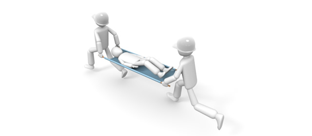 けが人｜交通事故 - 運転/あおり/ハンドル/ドライバー/危険/事故/イラスト/3Dレンダリング