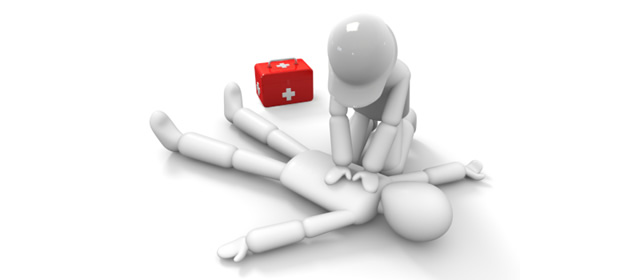 心臓マッサージ｜救急救命 - 運転/あおり/ハンドル/ドライバー/危険/事故/イラスト/3Dレンダリング