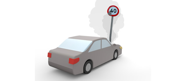 事故｜衝突｜スピード違反 - 運転/あおり/ハンドル/ドライバー/危険/事故/イラスト/3Dレンダリング