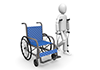 車いす｜病院｜事故｜松葉杖 - 交通事故｜危険運転｜フリーイラスト素材 - 