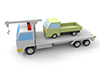 荷台｜レッカー車｜移動 - 交通事故｜危険運転｜フリーイラスト素材 - 