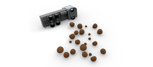 落石事故 - 運転/あおり/ハンドル/ドライバー/危険/事故/イラスト/3Dレンダリング