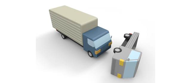 不注意｜運転｜衝突事故 - 運転/あおり/ハンドル/ドライバー/危険/事故/イラスト/3Dレンダリング