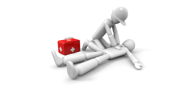 心臓マッサージ｜救急蘇生 - 運転/あおり/ハンドル/ドライバー/危険/事故/イラスト/3Dレンダリング