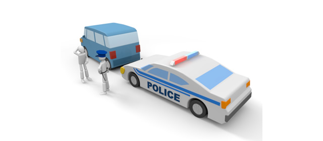 スピード違反｜取り締まり - 運転/あおり/ハンドル/ドライバー/危険/事故/イラスト/3Dレンダリング