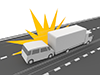 トラック｜車｜交通事故 - 交通事故｜危険運転｜フリーイラスト素材 - 