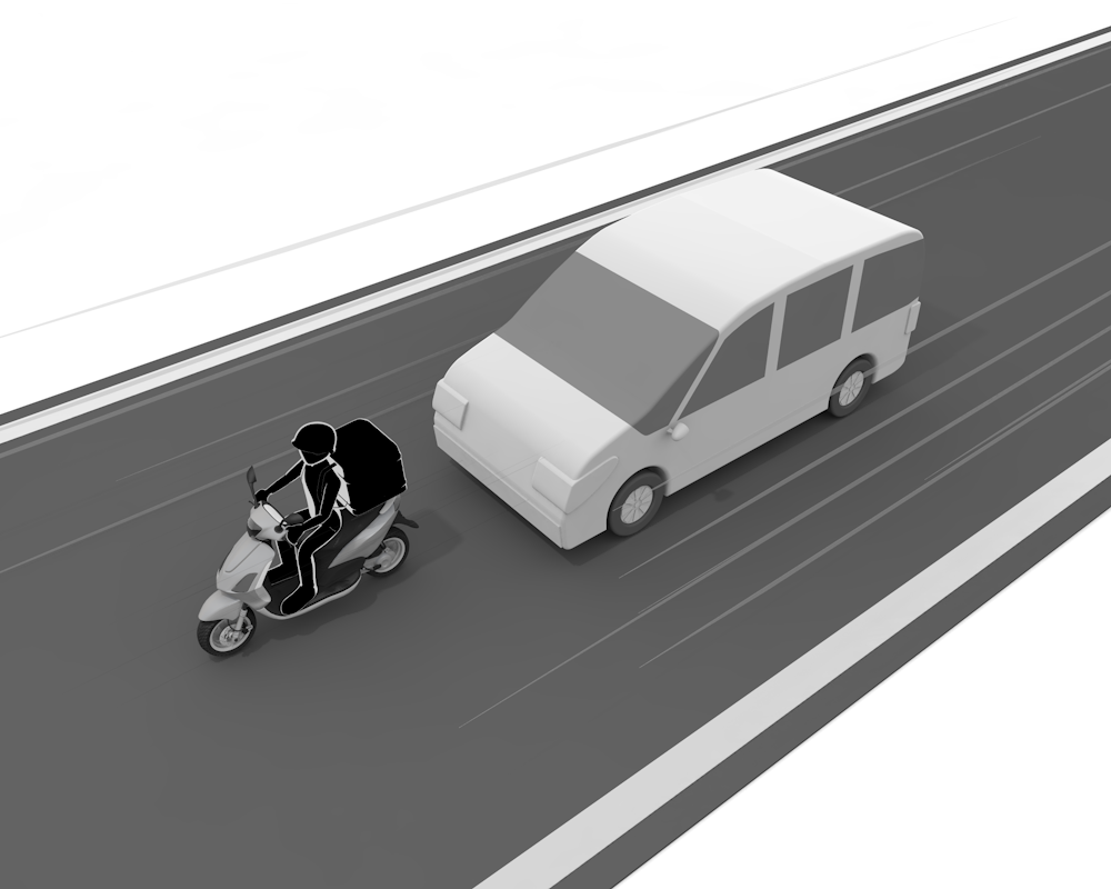 急増する「あおり運転」/商用可能な無料イラスト/画像形式：PNG - 運転/あおり/ハンドル/ドライバー/危険/事故/イラスト/3Dレンダリング