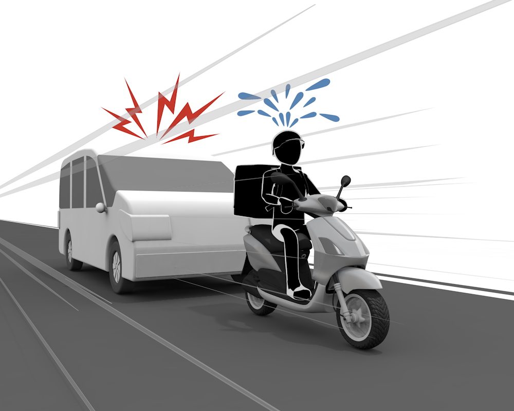 ドライブレコーダー（ドラレコ）の映像/危険運転動画 - 運転/あおり/ハンドル/ドライバー/危険/事故/イラスト/3Dレンダリング