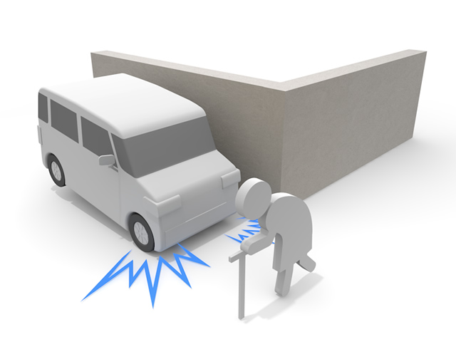 お年寄り｜道路｜交通事故 - 運転/あおり/ハンドル/ドライバー/危険/事故/イラスト/3Dレンダリング