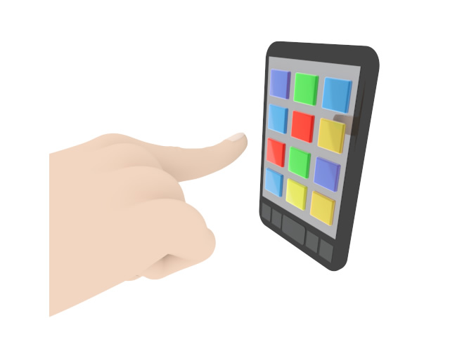 スマートフォン - スマホ / イラスト / アプリケーション / 写真 / フリー素材 / モバイル / フォト / サーバー / ネット