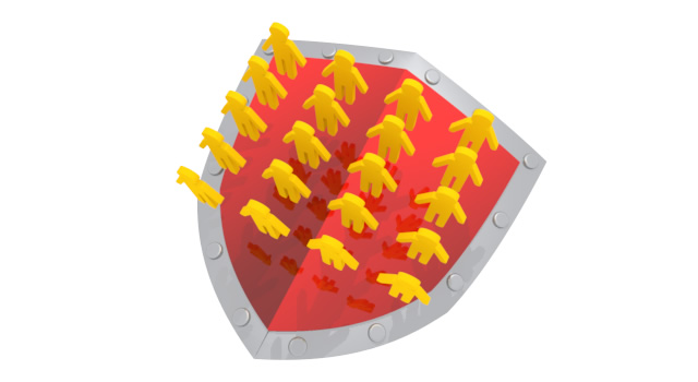 情報が守られている - スマホ / イラスト / アプリケーション / 写真 / フリー素材 / モバイル / フォト / サーバー / ネット