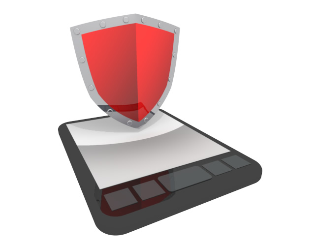 ウイルス対策携帯電話 - スマホ / イラスト / アプリケーション / 写真 / フリー素材 / モバイル / フォト / サーバー / ネット