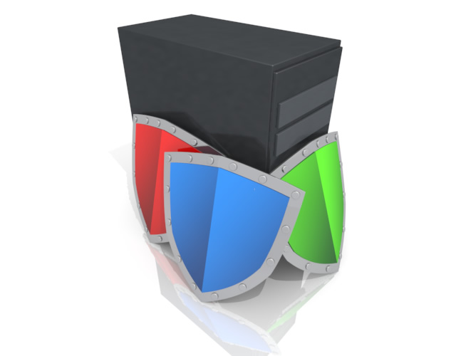 万全のセキュリティ対策 - スマホ / イラスト / アプリケーション / 写真 / フリー素材 / モバイル / フォト / サーバー / ネット