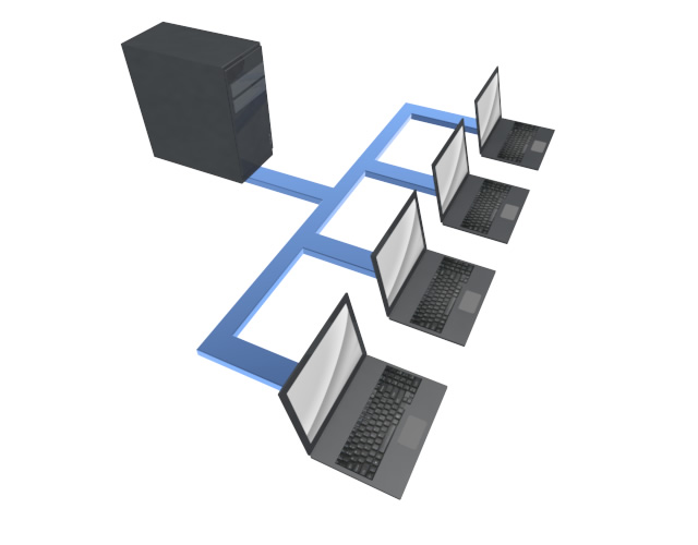 ネットワークシステム - スマホ / イラスト / アプリケーション / 写真 / フリー素材 / モバイル / フォト / サーバー / ネット