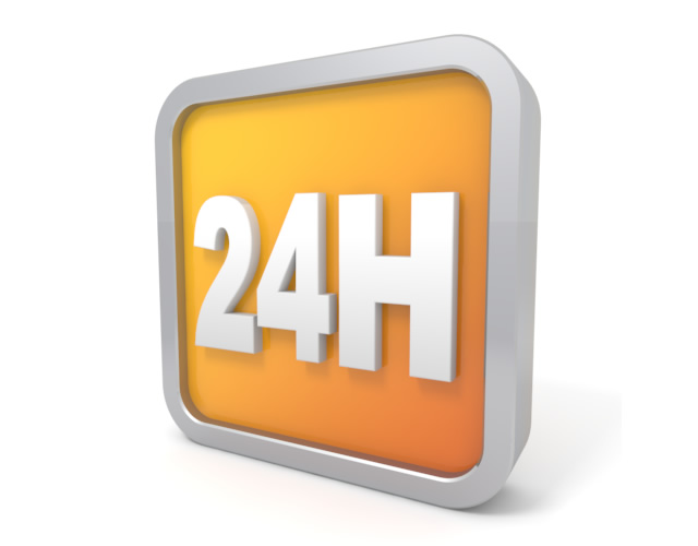 24時間アイコン - スマホ / イラスト / アプリケーション / 写真 / フリー素材 / モバイル / フォト / サーバー / ネット