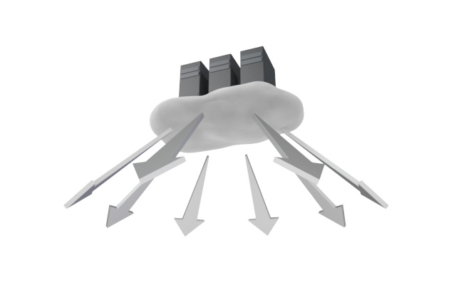 クラウドコンピューティング - スマホ / イラスト / アプリケーション / 写真 / フリー素材 / モバイル / フォト / サーバー / ネット