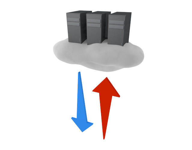 クラウドコンピューター - スマホ / イラスト / アプリケーション / 写真 / フリー素材 / モバイル / フォト / サーバー / ネット