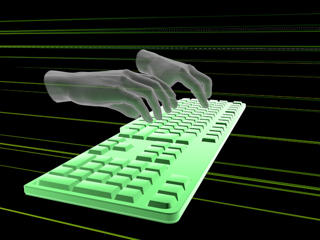 打ち込む｜キーボード｜ネット世界 - スマホ / イラスト / アプリケーション / 写真 / フリー素材 / モバイル / フォト / サーバー / ネット