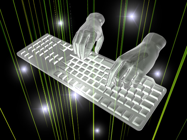 技術革命｜光｜キーボード - スマホ / イラスト / アプリケーション / 写真 / フリー素材 / モバイル / フォト / サーバー / ネット
