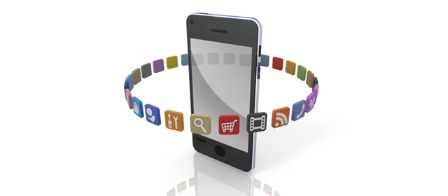 スマートフォンのアプリケーション - スマホ / イラスト / アプリケーション / 写真 / フリー素材 / モバイル / フォト / サーバー / ネット